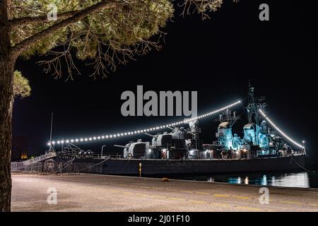 Thessaloniki viste urbane , durante la notte. Foto Stock