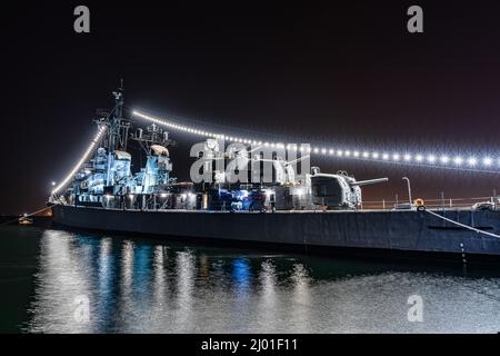 Thessaloniki viste urbane , durante la notte. Foto Stock