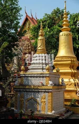 Siem Reap, Cambogia - 2022 febbraio: Il tempio di Wat Bo a Siem Reap il 9 febbraio 2022 in Cambogia. Foto Stock