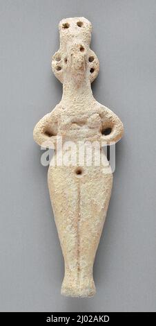 Figura femminile. Siria settentrionale, Syro-Hittite, 2000-1000 a.C. Scultura. Terracotta Foto Stock