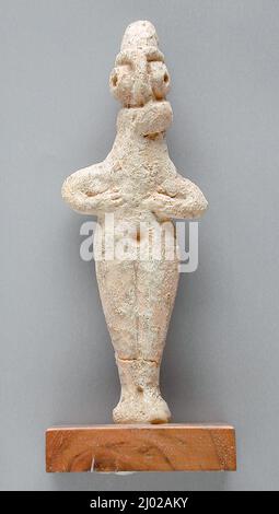 Figura femminile. Siria settentrionale, Syro-Hittite, 2000-1000 a.C. Scultura. Terracotta Foto Stock