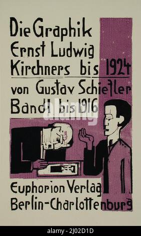 Senza titolo. Ernst Ludwig Kirchner (Germania, 1880-1938). Germania, 1924. Stampe; tagli di legno. Legno stampato in nero e viola su carta a vacchetta Foto Stock