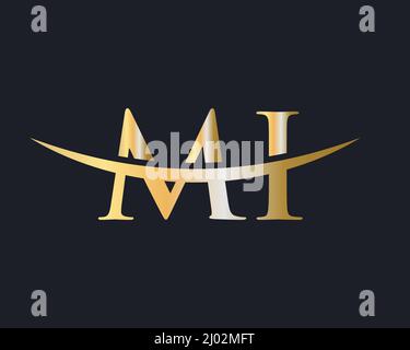 Lettera monogramma iniziale ML Logo Design Vector. MODELLO di design DEL logo ML Illustrazione Vettoriale