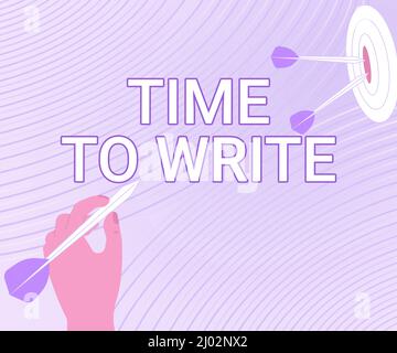 Ispirazione che mostra il tempo di sonno del segno. Parola scritta su un periodo naturale di sonno o di essere in stato di inattività presentando messaggio che colpisce Target Foto Stock