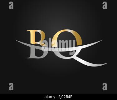 Lettera monogramma iniziale BQ Logo Design Vector. Modello di progettazione logo BQ Illustrazione Vettoriale