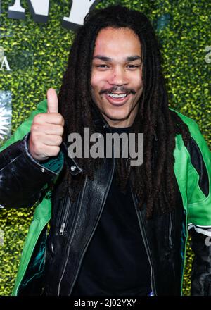 Los Angeles, Stati Uniti. 15th Mar 2022. LOS ANGELES, CALIFORNIA, Stati Uniti d'America - 15 MARZO: Luka Sabbat arriva al Sunny Vodka Launch Party tenutosi al Terminal 27 il 15 marzo 2022 a Los Angeles, California, Stati Uniti. (Foto di Xavier Collin/Image Press Agency/Sipa USA) Credit: Sipa USA/Alamy Live News Foto Stock