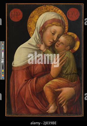 Madonna col Bambino. Jacopo Bellini (Italia, Venezia, attivo dal 1421-1470/1471). Italia, 1450s. Dipinti. Tempera e olio sul pannello Foto Stock