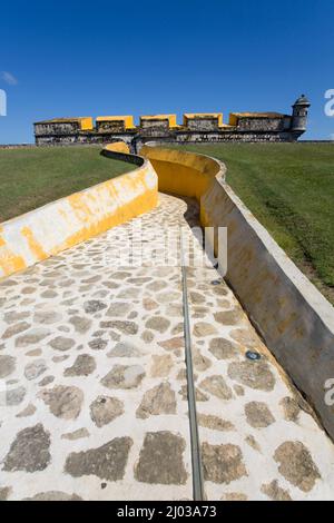 Ingresso, Fort San Jose el Alto, 1792, San Francisco de Campeche, stato di Campeche, Messico, Nord America Foto Stock