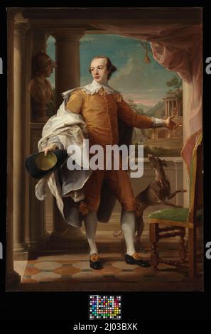 Ritratto di Sir Wyndham Knatchbull-Wyndham. Pompeo Batoni (Italia, Lucca, 1708-1787). Italia, 1758-1759. Dipinti. Olio su tela Foto Stock