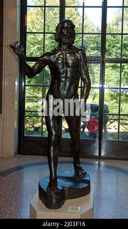 "Giovanni Battista, predicazione" di Rodin, Rodin Museum, Philadelphia, Pennsylvania, USA Foto Stock