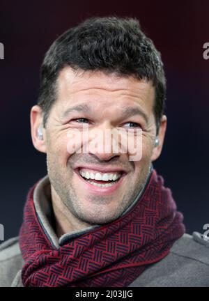 Michael Ballack Fussball UEFA Championsleague FC Bayern Muenchen - RB Salzburg 7:1 Achtelfinale RŸckspiel Saison 2021 / 2022 8.3.2022 © diebilderwelt / Alamy Stock Foto Stock