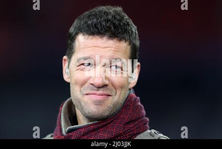 Michael Ballack Fussball UEFA Championsleague FC Bayern Muenchen - RB Salzburg 7:1 Achtelfinale RŸckspiel Saison 2021 / 2022 8.3.2022 © diebilderwelt / Alamy Stock Foto Stock