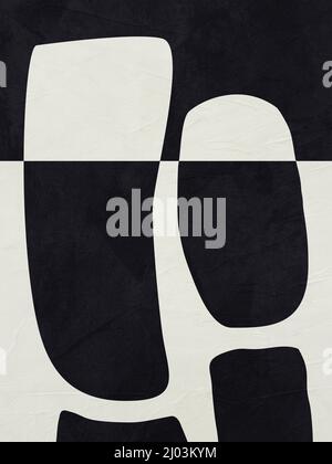 Arte astratta di forme geometriche con texture colorate. Foto Stock