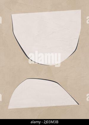Arte astratta di forme geometriche con texture colorate. Foto Stock