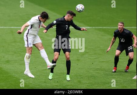 Harry Maguire of England Kai Havertz of germany UEFA Euro 2020 Stadion Wembley 29.6.2021 Fussball LŠnderspiel Inghilterra - Deutschland 2:0 Germania Achtelfinale © diebilderwelt / Alamy Stock Foto Stock