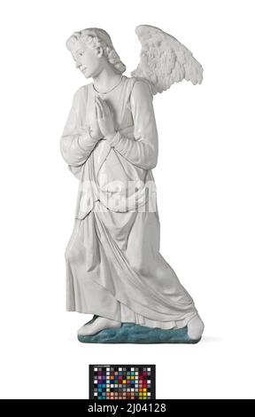 L'Arcangelo Gabriel. Andrea della Robbia (Italia, Firenze, 1435-1525). Italia, circa 1465. Scultura. Terracotta smaltata in piombo Foto Stock