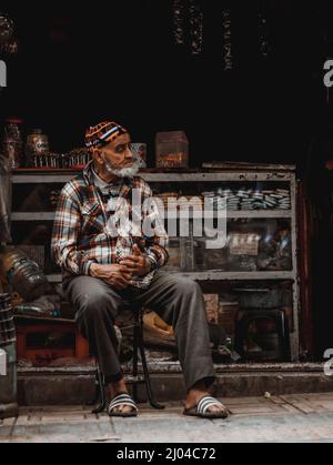 Vecchio uomo marocchino Foto Stock