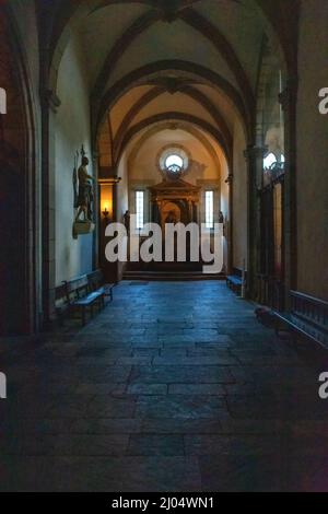 Vidrieras de la Catedral de la Asunción en Mondoñedo, Galizia, Lugo, España Foto Stock