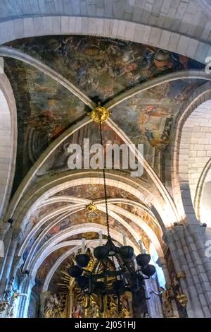 Bóveda del transetto de la Catedral de Mondoñedo Foto Stock