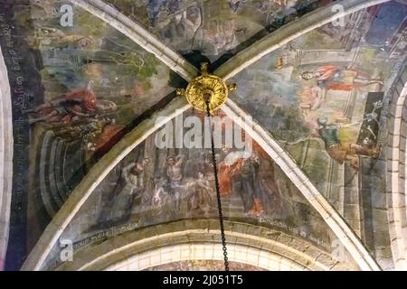 Bóveda del transetto de la Catedral de Mondoñedo Foto Stock