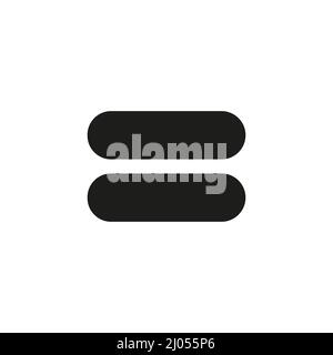 icona uguale,illustrazione vettoriale. Design piatto. Immagine vettoriale icona uguale isolata su sfondo bianco, icona uguale Eps10. Grafica icone uguali Illustrazione Vettoriale