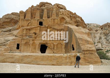 Djinn blocchi a Petra in Giordania Foto Stock