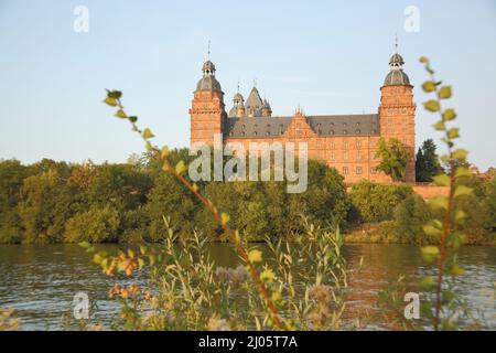 Johannisburg am Main Castle in Aschaffenburg, Baviera, Germania Foto Stock