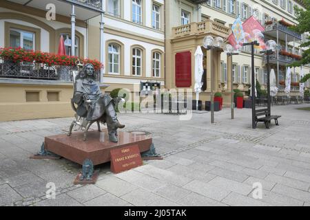 Principe Franz II Rákóczi di Fels? vadász di fronte all'Hotel Kaiserhof Victoria a Bad Kissingen, Baviera, Germania Foto Stock