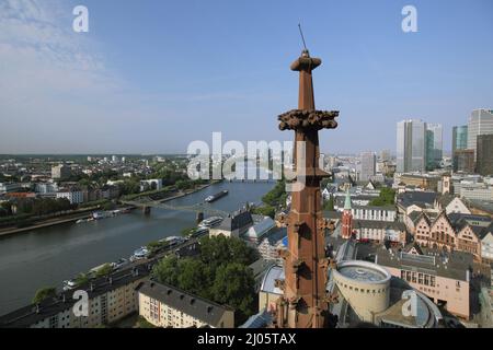 Vista dal Kaiserdom su Francoforte, Assia, Germania Foto Stock