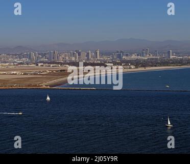 San Diego City, California, vista da Point Loma Foto Stock