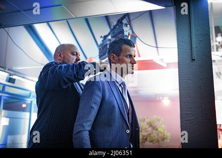 ROTTERDAM - DENK-lijsttrekker Farid Azarkan reageert vanuit het partijbureau op de uitslagen voor de gemeenteraadsverkiezingen. ANP ROBIN UTRECHT Foto Stock