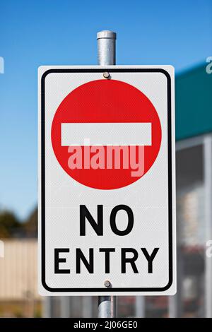 Ballarat Australia / segnale di ingresso non in prossimità dell'uscita della strada. Foto Stock