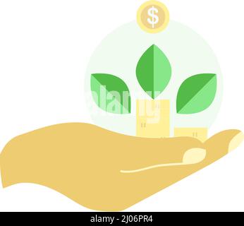 Eco ambientale economia flat problema icona vettore Illustrazione Vettoriale