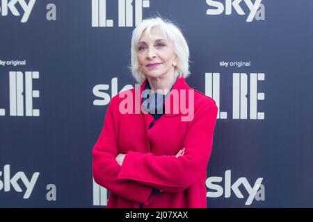 Roma, Italia. 16th Mar 2022. Anna Bonaiuto assiste alla fotocellula della serie televisiva 'il Re' di Roma (Photo by Matteo Nardone/Pacific Press) Credit: Pacific Press Media Production Corp./Alamy Live News Foto Stock