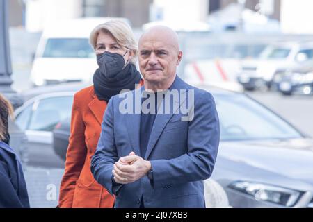 Roma, Italia. 16th Mar 2022. Luca Zingaretti partecipa alla fotocall della serie TV 'il Re' di Roma (Photo by Matteo Nardone/Pacific Press) Credit: Pacific Press Media Production Corp./Alamy Live News Foto Stock