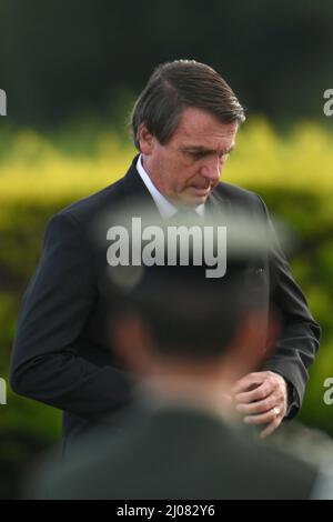 Brasilia, Brasile. 17th Mar 2022. DF - Brasilia - 03/17/2022 - BRASILIA, FLAG RAISING Photo: Mateus Bonomi/AGIF/Sipa USA Credit: Sipa USA/Alamy Live News Foto Stock