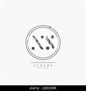 Elementi del modello di disegno con icona del logo Letter XS Illustrazione Vettoriale