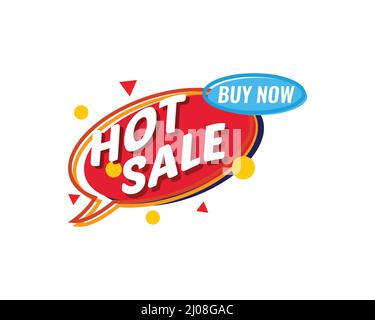 Hot sale Speech Bubble Banner Promo Sign Illustrazione Vettoriale