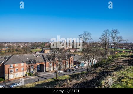 Pontefract Castle, West Yorkshire Foto Stock