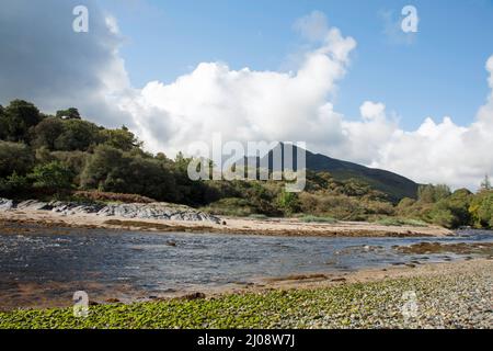 Caisteal Abhail visto da vicino Nord Sannox l'isola di Arran Nord Ayrshire Scozia Foto Stock