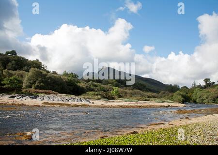 Caisteal Abhail visto da vicino Nord Sannox l'isola di Arran Nord Ayrshire Scozia Foto Stock