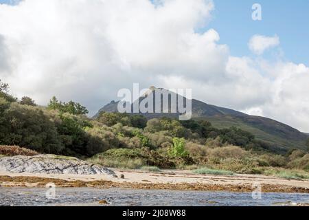 Caisteal Abhail visto da vicino Nord Sannox l'isola di Arran Nord Ayrshire Scozia Foto Stock