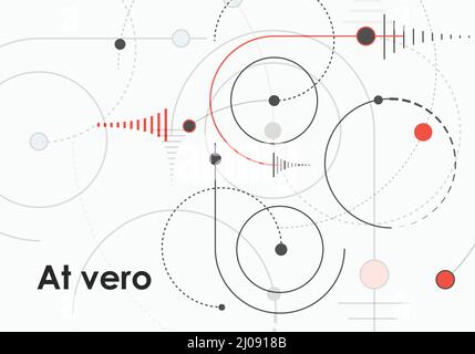 Concetto di gruppo vettoriale di cerchi astratti. Design moderno per la presentazione Illustrazione Vettoriale