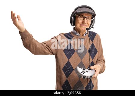 Uomo Anziano Con Joystick Che Gioca a Videogioco, Problema Di Dipendenza Da  Gadget Immagine Stock - Immagine di moderno, pensionato: 157888761