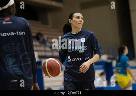 Leganes, Madrid, Spagna. 16th Mar 2022. LAURA GARCIA durante la partita spagnola Liga Femenina Endesa tra Innova-TSN Leganes e Spar Gran Canaria al Pabellon Europa di Leganes. Credit: ZUMA Press, Inc./Alamy Live News Foto Stock