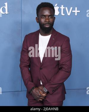 Los Angeles, Stati Uniti. 17th Mar 2022. Jimmy Akingbola arriva al WECRASHED Los Angeles Premiere di Apple TV, tenuto presso l'Academy Museum di Los Angeles, CA giovedì 17 marzo 2022. (Foto di Sthanlee B. Mirador/Sipa USA) Credit: Sipa USA/Alamy Live News Foto Stock
