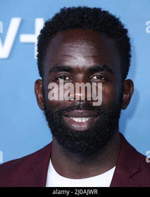 Los Angeles, Stati Uniti. 17th Mar 2022. LOS ANGELES, CALIFORNIA, U - 17 MARZO: Jimmy Akingbola arriva al Global Premiere del 'WeCrash' di Apple TV, tenuto presso l'Academy Museum of Motion Pictures il 17 marzo 2022 a Los Angeles, California, Stati Uniti. (Foto di Xavier Collin/Image Press Agency) Credit: Image Press Agency/Alamy Live News Foto Stock