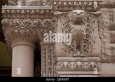 Gargoyle a torontos vecchio municipio Foto Stock