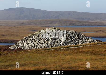 Barpa Langass, Cairn, North Uist, Ebrides, Scotla Foto Stock