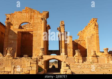 Rovine romane in Tunisia Foto Stock